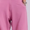 Rosa, weite Monster Joggers mit Umschlag
