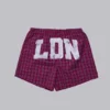 Rote Boxershorts mit Karomuster „LDN“