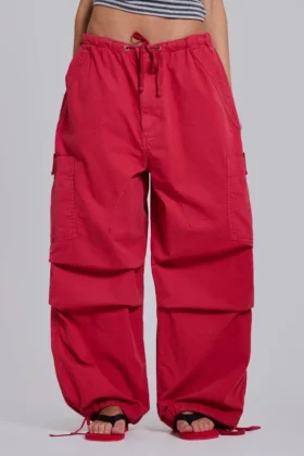 Rote Parachute-Cargohose