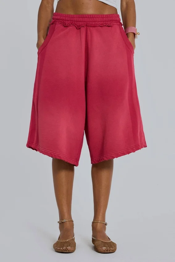 Rote „Sport Stripe Monster Joggers“-Shorts