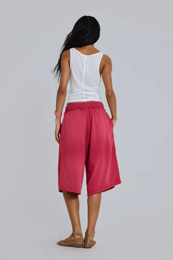 Rote „Sport Stripe Monster Joggers“-Shorts