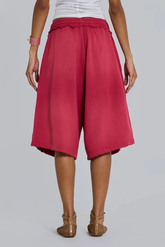 Rote „Sport Stripe Monster Joggers“-Shorts