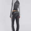 Rynna Sportliche Bootcut-Hose mit Umschlag