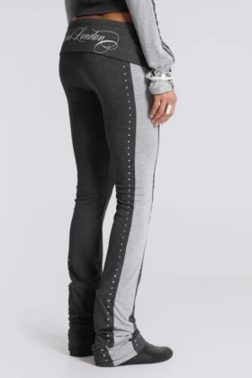 Rynna Sportliche Bootcut-Hose mit Umschlag