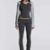 Rynna Sportliche Bootcut-Hose mit Umschlag