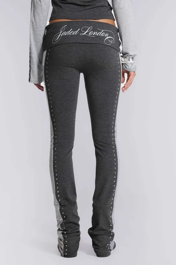Rynna Sportliche Bootcut-Hose mit Umschlag