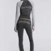 Rynna Sportliche Bootcut-Hose mit Umschlag