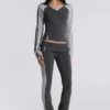Rynna Sportliche Bootcut-Hose mit Umschlag