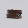 Saddle Skinny Brauner Ledergürtel