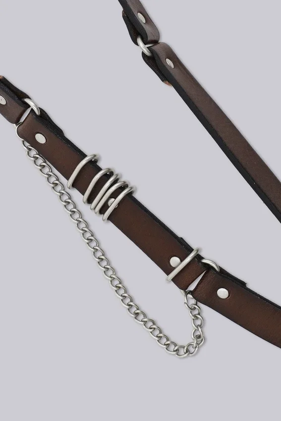Saddle Skinny Brauner Ledergürtel