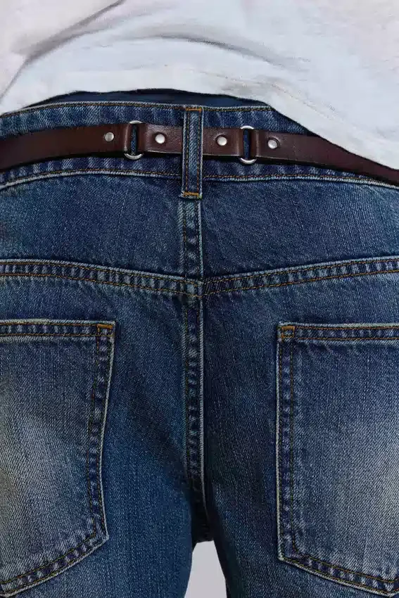 Saddle Skinny Brauner Ledergürtel