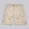 Sandfarbene Cargo-Shorts