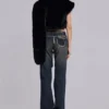 Saskia 2-in-1-Stola aus Kunstfell in Schwarz