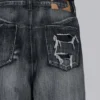 Schwarze, abgenutzte XL Colossus Jeans
