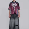 Schwarze, abgenutzte XL Colossus Jeans