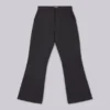 Schwarze Anzughose mit Bootcut und gestuftem Saum