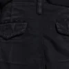 Schwarze Beach-Cargo-Shorts im Distressed-Look