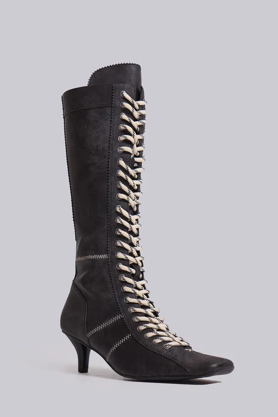 Schwarze „Brooke“-Boxerstiefel