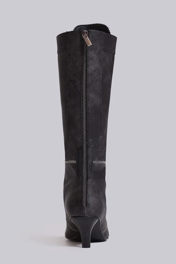 Schwarze „Brooke“-Boxerstiefel
