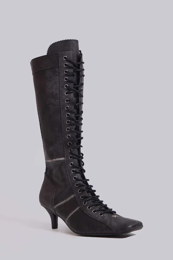 Schwarze „Brooke“-Boxerstiefel