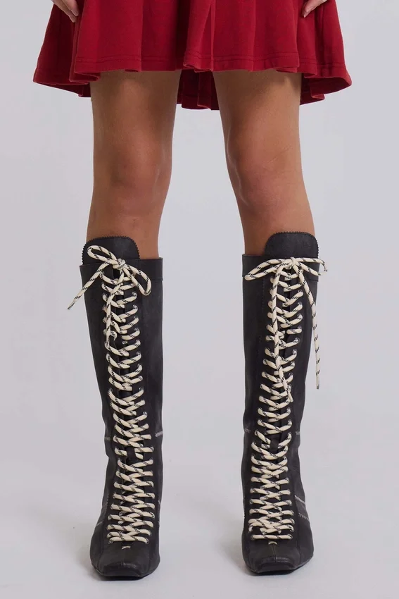 Schwarze „Brooke“-Boxerstiefel