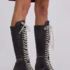 Schwarze „Brooke“-Boxerstiefel
