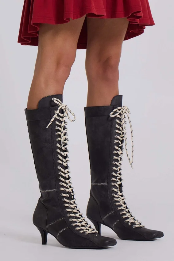 Schwarze „Brooke“-Boxerstiefel