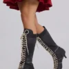 Schwarze „Brooke“-Boxerstiefel
