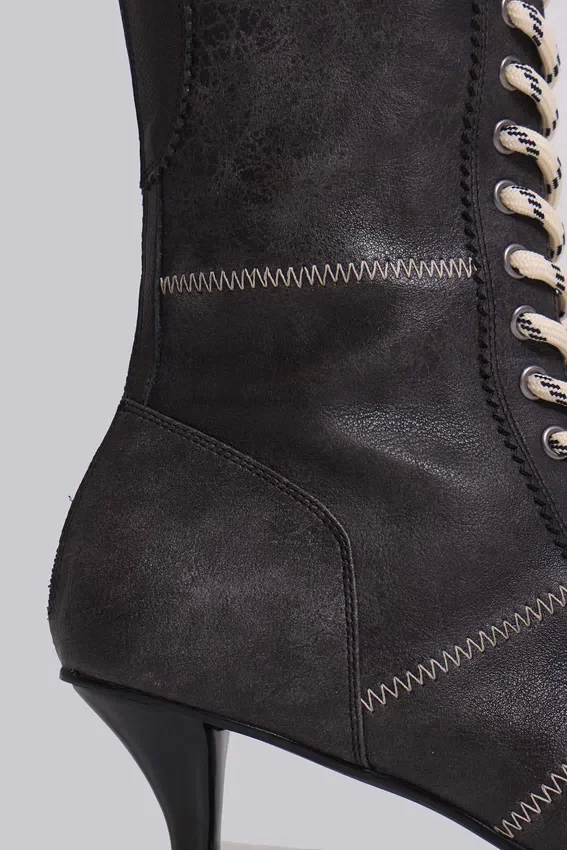 Schwarze „Brooke“-Boxerstiefel