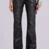 Schwarze Cooper-Jeans im Bootcut-Schnitt aus PU