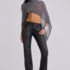 Schwarze Cooper-Jeans im Bootcut-Schnitt aus PU