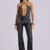 Schwarze Cooper-Jeans im Bootcut-Schnitt aus PU