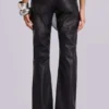Schwarze Cooper-Jeans im Bootcut-Schnitt aus PU