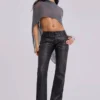 Schwarze Cooper-Jeans im Bootcut-Schnitt aus PU