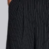 Schwarze Goliath-Baggy-Shorts mit Nadelstreifen