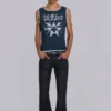 Schwarze „Jude“ Bootcut-Jeans
