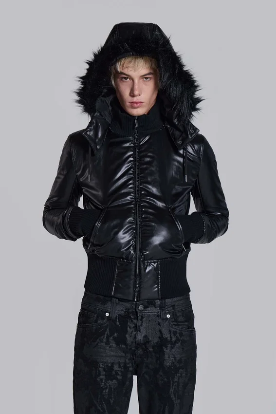 Schwarze Mercury-Daunenjacke