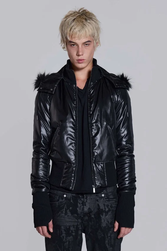 Schwarze Mercury-Daunenjacke