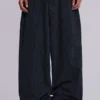 Schwarze, Nadelstreifen-Jeans „XL Colossus“