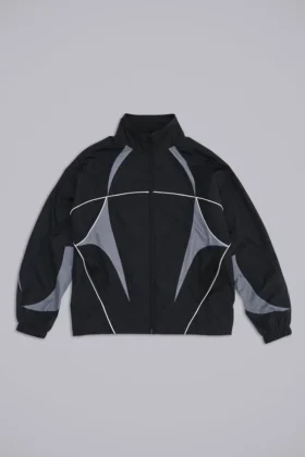 Schwarze „Panelled Vapor“-Jacke