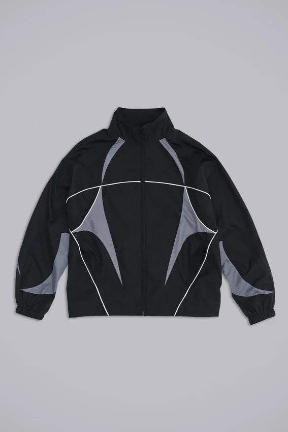 Schwarze „Panelled Vapor“-Jacke