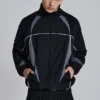 Schwarze „Panelled Vapor“-Jacke