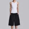 Schwarze Parachute Cargo-Baggy-Shorts