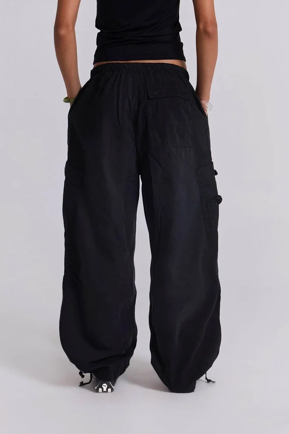 Schwarze Parachute Cargo-Hose