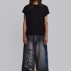 Schwarze Spike Airbrush XL Colossus Jeans mit Rissen