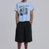 Schwarze, taillierte Goliath-Baggy-Shorts