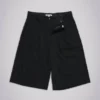 Schwarze, taillierte Goliath-Baggy-Shorts