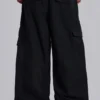 Schwarze Titan-Cargohose