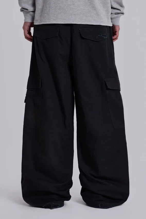 Schwarze Titan-Cargohose