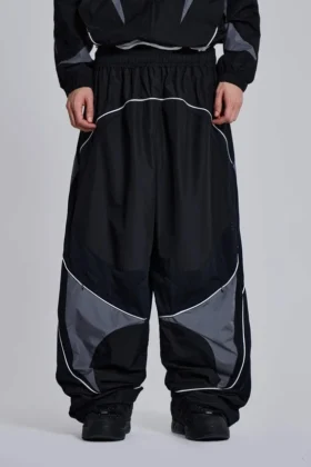 Schwarze Vapor-Jogginghose mit Einsätzen